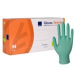 Abena Sensitive nitrilinės vienkartinės pirštinės, žalios S/M/L/XL (100vnt) - Image 2