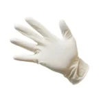 Zarys lateksinės vienkartinės pirštinės, baltos (100vnt)
