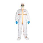 Chemsplash kombinezonas antistatinis, sterilus, Pro +4, 4B/5B/6B tipas, baltas