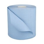 Abena popierinių rankšluosčių ritinys, neutralus, 2 sluoksnių, 150m x 20cm, mėlynas, iš perdirbto popieriaus (6vnt) - Image 2