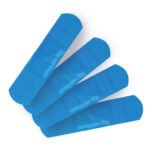 Aptinkami pleistrai "Metal Detectable", 19 x 72 mm mėlynos spalvos (100 vnt)